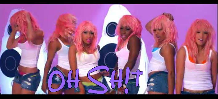 nicki minaj super bass video shoot. Rap barbie Nicki Minaj drops