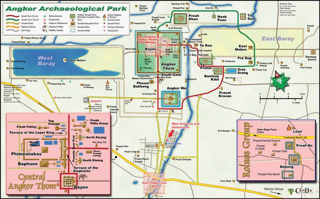 Angkor Temples map