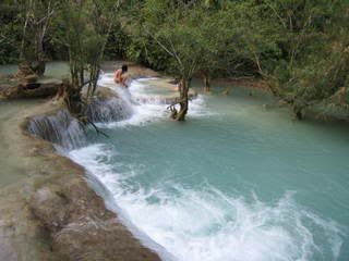 swimming at falls