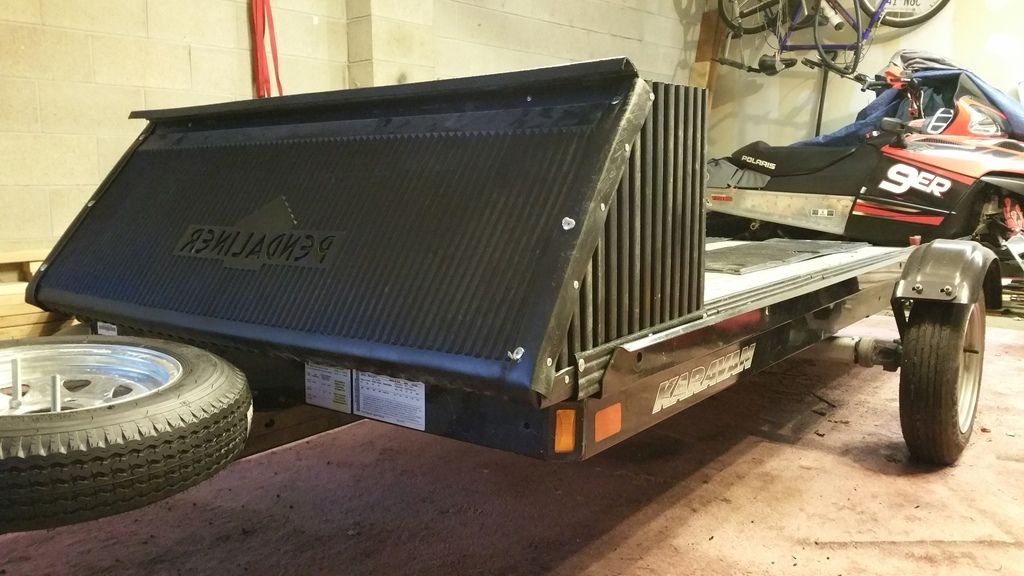 Single place salt shield made out of old bedliner Hardcore Sledder