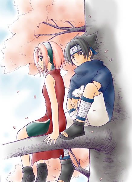 Sakura_and_Sasuke_on_Tree.jpg sasusaku image by kakashi198_2007