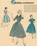 Holiday Excitement - Butterick Patterns - 1953