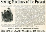 Buy a Sewing Machine of the Present, and not one of the Past - Get A Singer - 1898