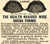 Delineator Magazine - 1888 "Health Braided Wire Dress Forms"