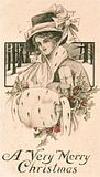 A Gibson Girl Christmas Message - 1910