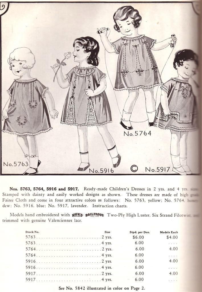 Nuns Boilproof Thread Catalog 1923 Girls Frocks