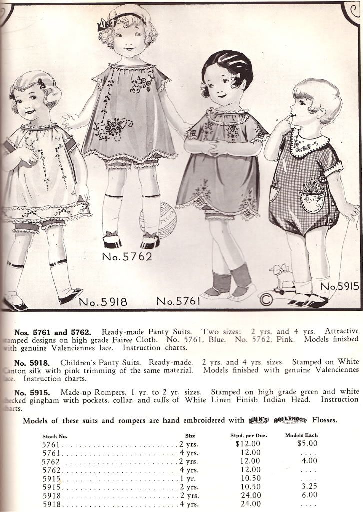 Nuns Boilproof Thread Catalog 1923 Girls Frocks