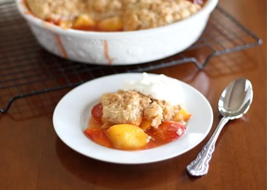 Peach and plum cobbler, Peach and plum cobbler recipe