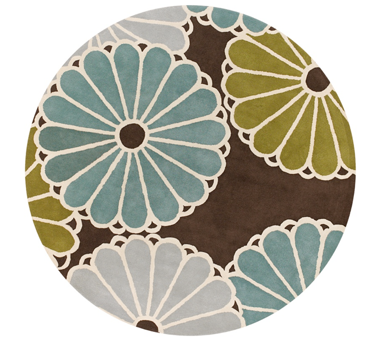 round rug, modern round rugs, decorating with round rugs