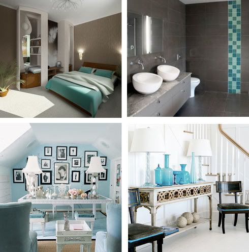 aqua decorating ideas, turquoise decorating ideas