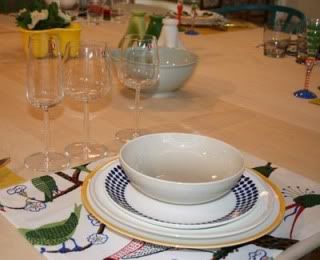 table setting, scandinavian dinner table setting, Iittala table setting, Arabia dishes, Finnish Table Setting, green table setting ideas
