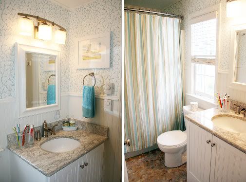 Beach house bathroom, coastal style bathroom