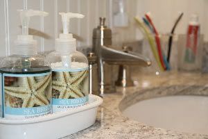 Beach house bathroom, coastal style bathroom