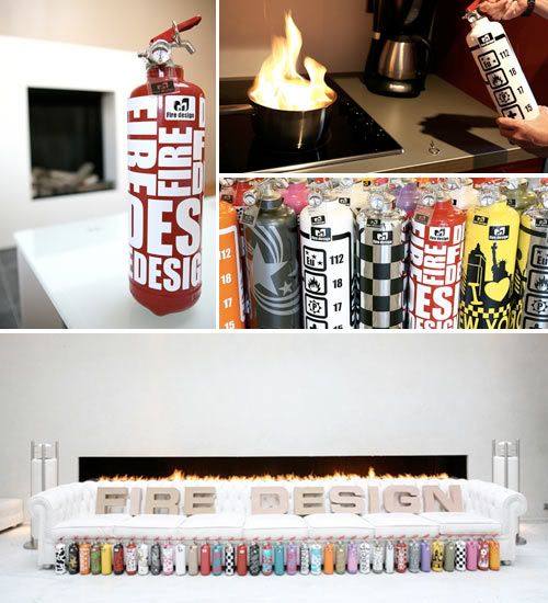 stylish fire extinguisher, fire design