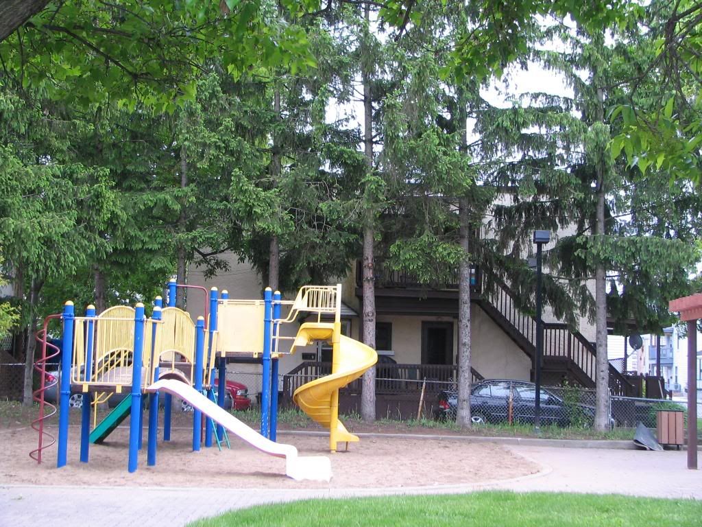 Empty school playground