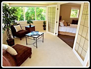 Sunroom staged by Reveal Estate