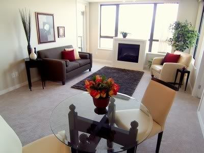 Living Room Staged by Reveal Estate