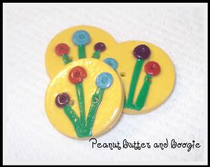 Yellow Flowers - 3 button set