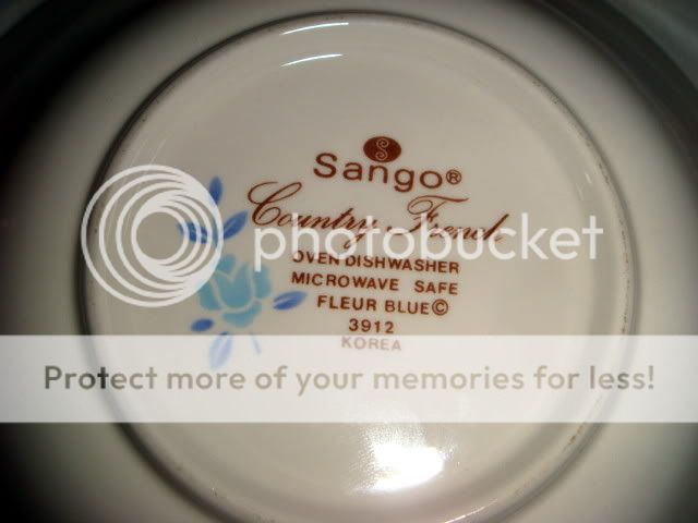 SANGO FLEUR BLUE 3920 COUNTRY FRENCH CEREAL BOWL  