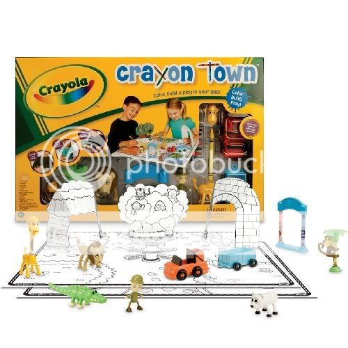 New Crayola Crayon Town Zoo Construction Set w/ Toys 3D  