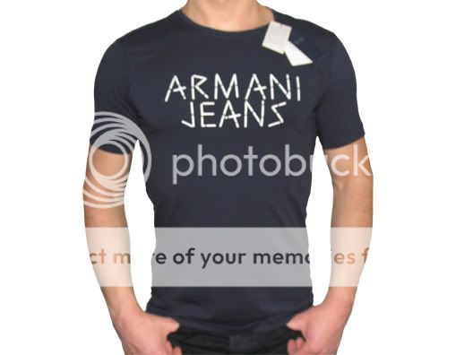 Authentic Armani Jeans Dark Blue T Shirt   M L XL XXL  