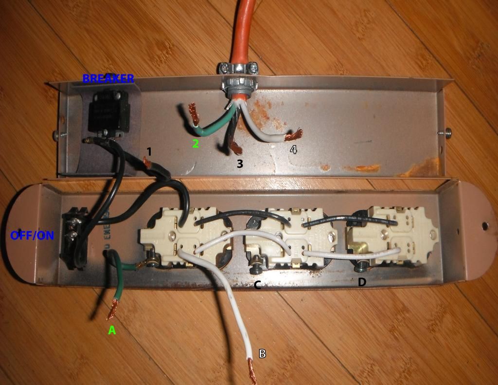 Help in rewiring a power strip | All About Circuits